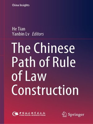 cover image of The Chinese Path of Rule of Law Construction